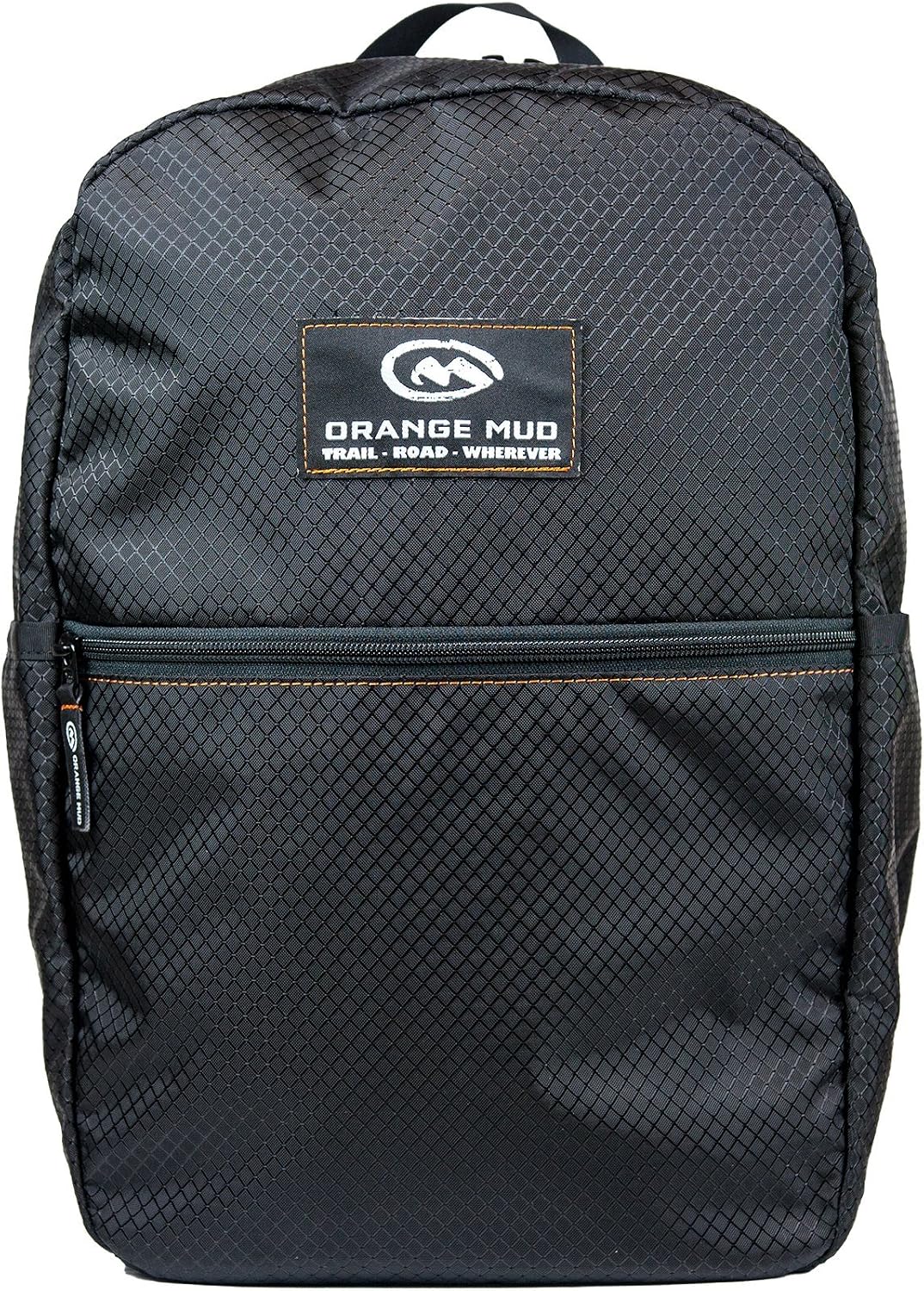 Orange Mud エブリデイバッグ ノートPCバックパック 400Dリップストップナイロン 防水YKKジッパー パッド入り PC保護 大型サイドボトルホルダー ブラック/オレンジ