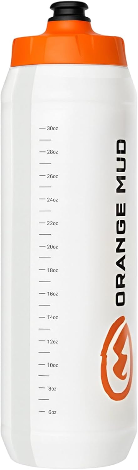 Orange Mud ウォーターボトル 32oz(約950ml) ホワイト スポーツボトル 大容量 スクイズボトル ジム ランニング 自転車 水筒
