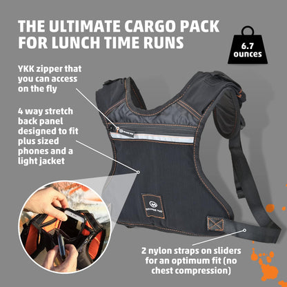 Orange Mud GearQuiver ギアクイバー ランニング用ショルダーパック スマホ収納 補給食 軽量 トレラン ブラック