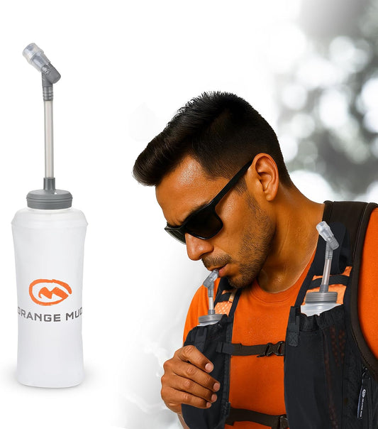 Orange Mud ソフトフラスク 500ml 折りたたみ ランニング 水分補給 ボトル バイトバルブ・ホース付 BPAフリー トレラン