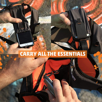 Orange Mud GearQuiver ギアクイバー ランニング用ショルダーパック スマホ収納 補給食 軽量 トレラン ブラック