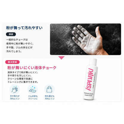 spʌŋk 液体チョーク 40ml 使用イメージ